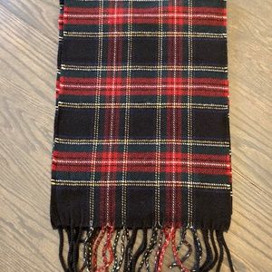 NWT J. Crew Wool Plaid Scarf Red Black Green